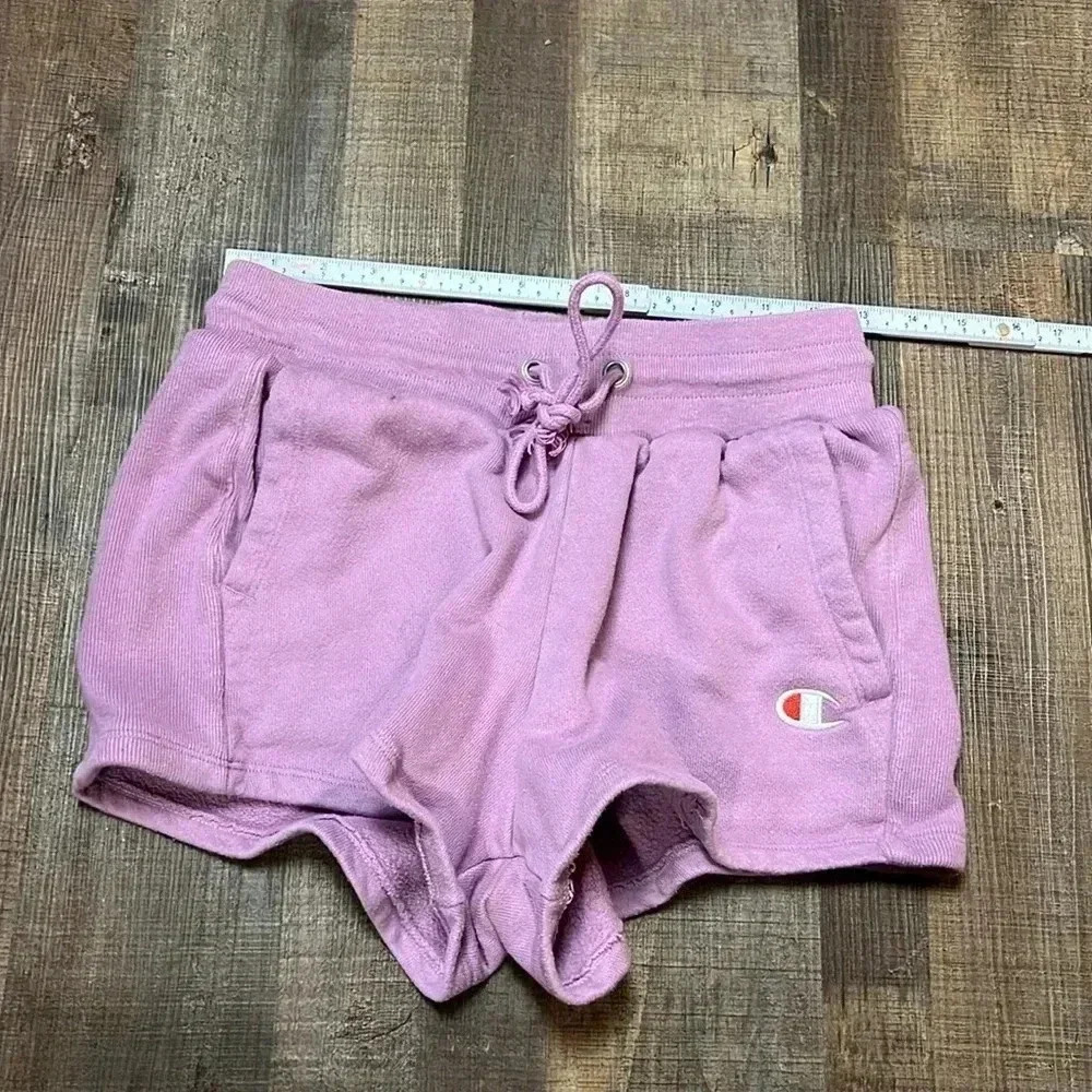 Champion womens athletic shorts with pockets Sm violet workout running elastic